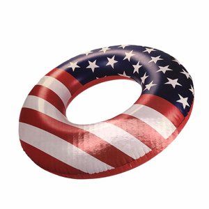 USA Float Inflatable Ring American US Flag Red